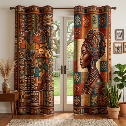Africa Legacy Quilted Curtains GFTOQM4094