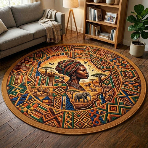 Africa Legacy Quilted Round Mat GFTOQM4096