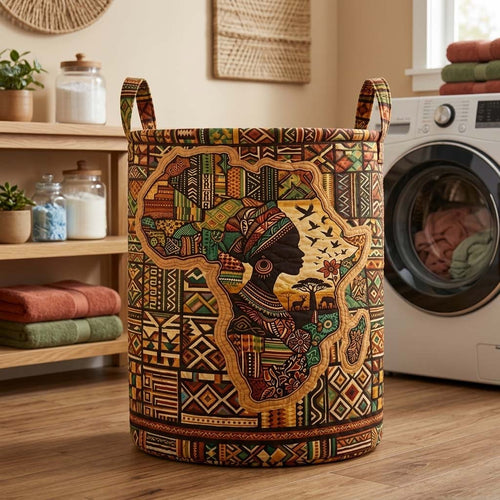 Africa Legacy Quilted Laundry Basket GFTOQM4103C2