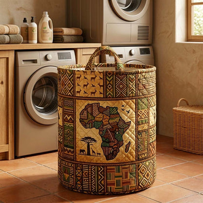 Africa Legacy Quilted Laundry Basket GFTOQM4106