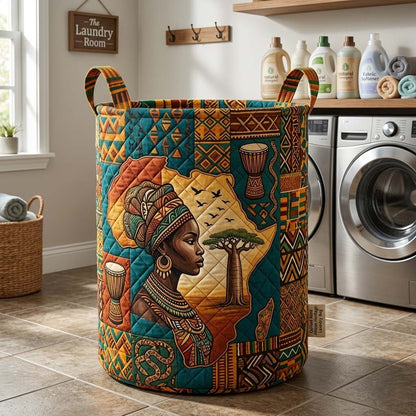 Africa Legacy Quilted Laundry Basket GFTOQM4107
