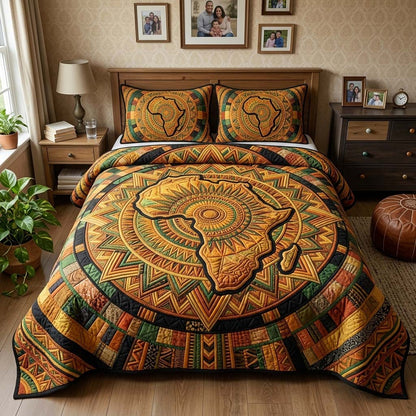 Africa Legacy 3-Piece Quilted Bedding Set GFTOQM4117