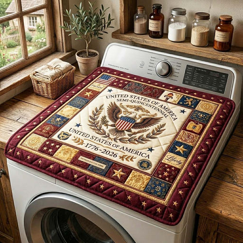 Herritage Patch Quilted Washer and Dryer Cover GFTOQM4141