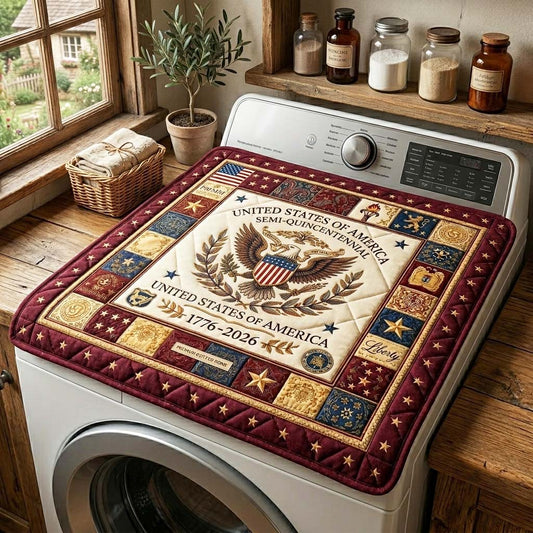 Herritage Patch Quilted Washer and Dryer Cover GFTOQM4141