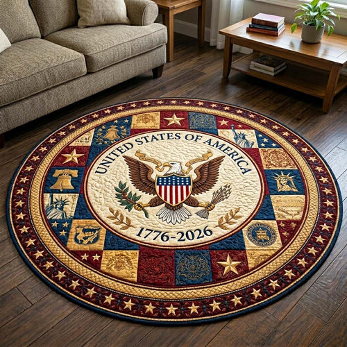 Herritage Patch Quilted Round Mat GFTOQM4142