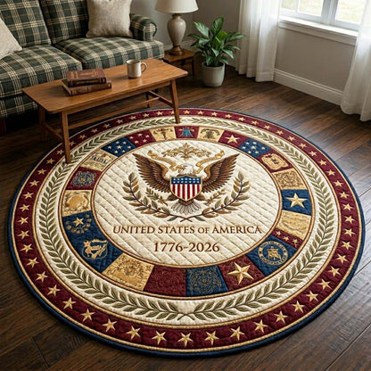 Herritage Patch Quilted Round Mat GFTOQM4143