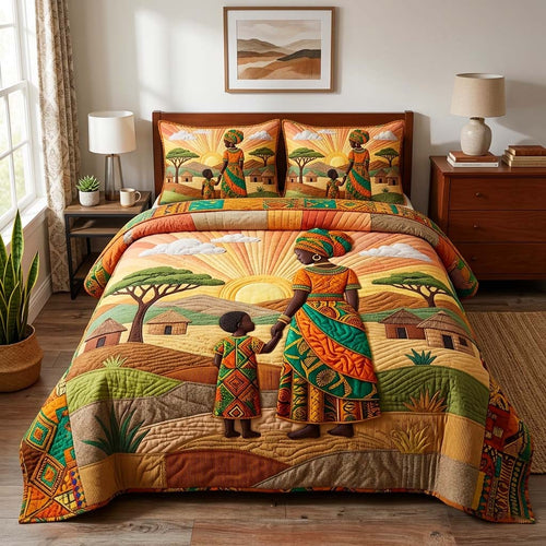 Mother Journey 3-Piece Quilted Bedding Set GFTOQM4157