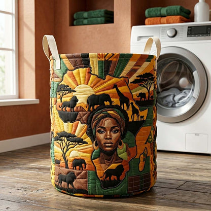 Savanna Soul Quilted Laundry Basket GFTOQM4161