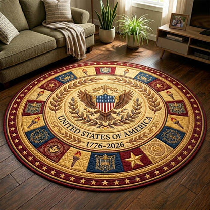 Herritage Patch Quilted Round Mat GFTOQM4171