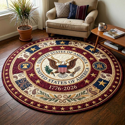 Herritage Patch Quilted Round Mat GFTOQM4172