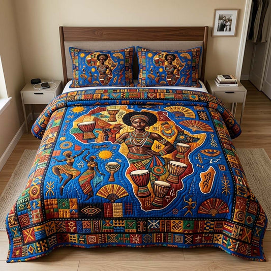 Rhythm Queen 3-Piece Quilted Bedding Set GFTOQM4173