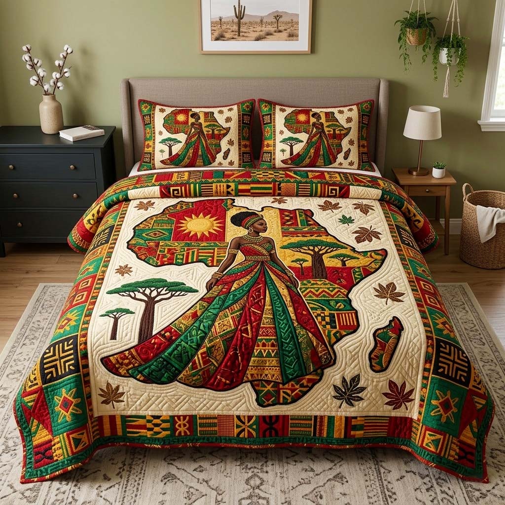 Heritage Queen 3-Piece Quilted Bedding Set GFTOQM4177