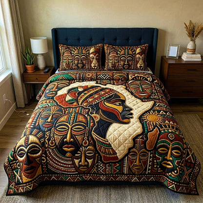 Tribal Essence 3-Piece Quilted Bedding Set GFTOQM4178