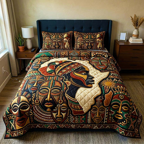 Tribal Essence 3-Piece Quilted Bedding Set GFTOQM4178