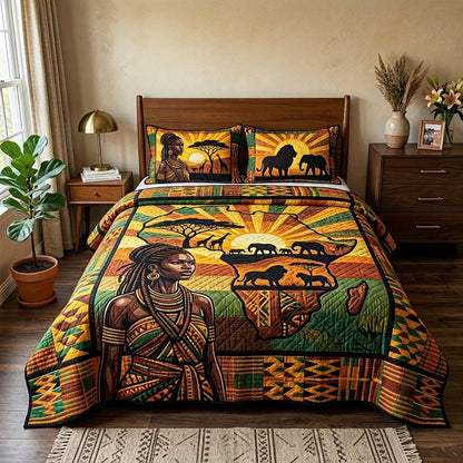Golden Horizon 3-Piece Quilted Bedding Set GFTOQM4179