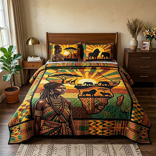 Golden Horizon 3-Piece Quilted Bedding Set GFTOQM4179