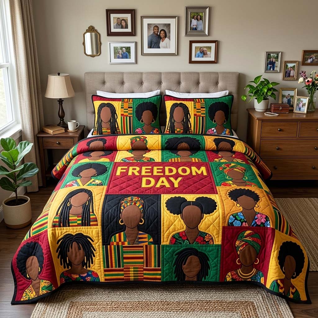 Freedom Collective 3-Piece Quilted Bedding Set GFTOQM4237