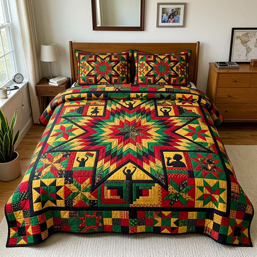 Star Solidarity 3-Piece Quilted Bedding Set GFTOQM4240