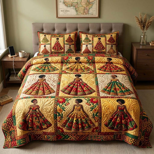 Heritage Queens 3-Piece Quilted Bedding Set GFTOQM4310