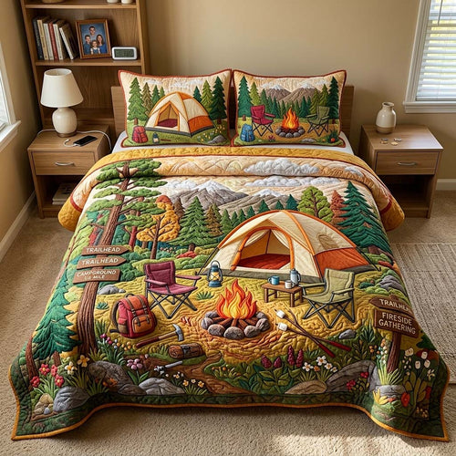 Trailhead Camp 3-Piece Quilted Bedding Set GFTOQM4321