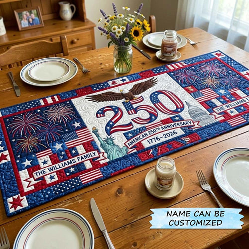 America 250th Anniversary Quilted Table Runner QTCUZ GFTOQM4328