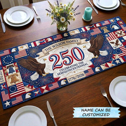 America 250th Anniversary Quilted Table Runner QTCUZ GFTOQM4329