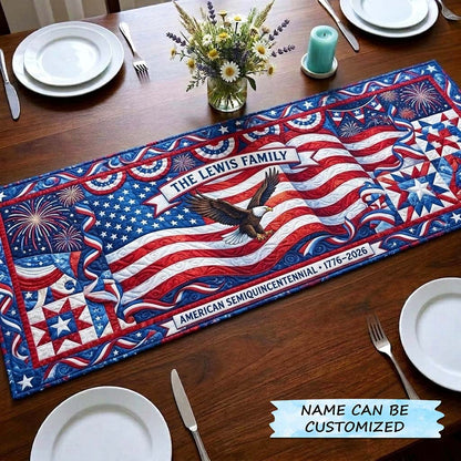 America 250th Anniversary Quilted Table Runner QTCUZ GFTOQM4332