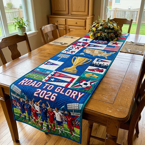 Road to Glory Quilted Table Runner GFTOQM4347