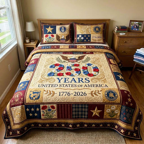 Liberty Eagle 3-Piece Quilted Bedding Set GFTOQM4407