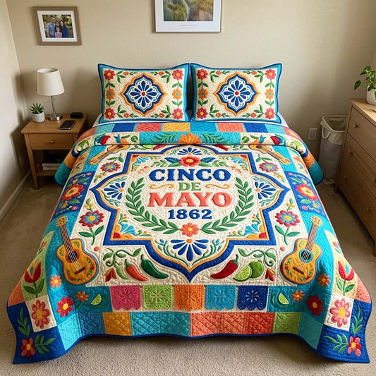 Mayo Crest 3-Piece Quilted Bedding Set GFTOQM4415