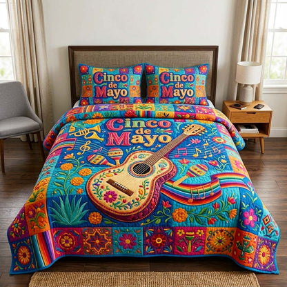 Music Fiesta 3-Piece Quilted Bedding Set GFTOQM4416