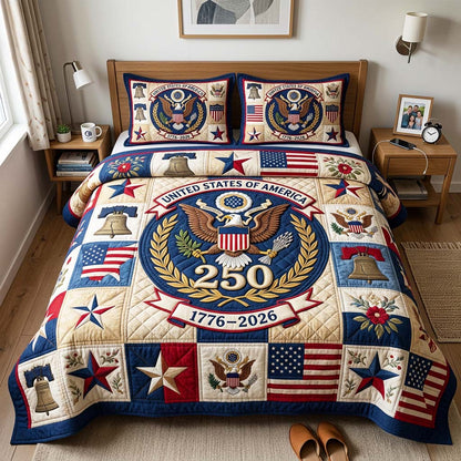 Eagle Crest 3-Piece Quilted Bedding Set GFTOQM4436