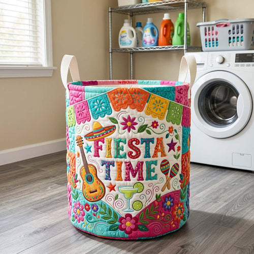 Fiesta Banner Quilted Laundry Basket GFTOQM4489
