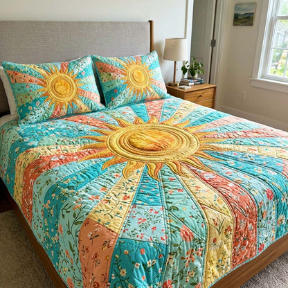 Coastal Sun 3-Piece Quilted Bedding Set GFTOQM4539