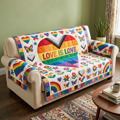Love Spectrum Quilted Sofa Cover GFTOQM4560