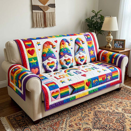 Gnome Pride Quilted Sofa Cover GFTOQM4562