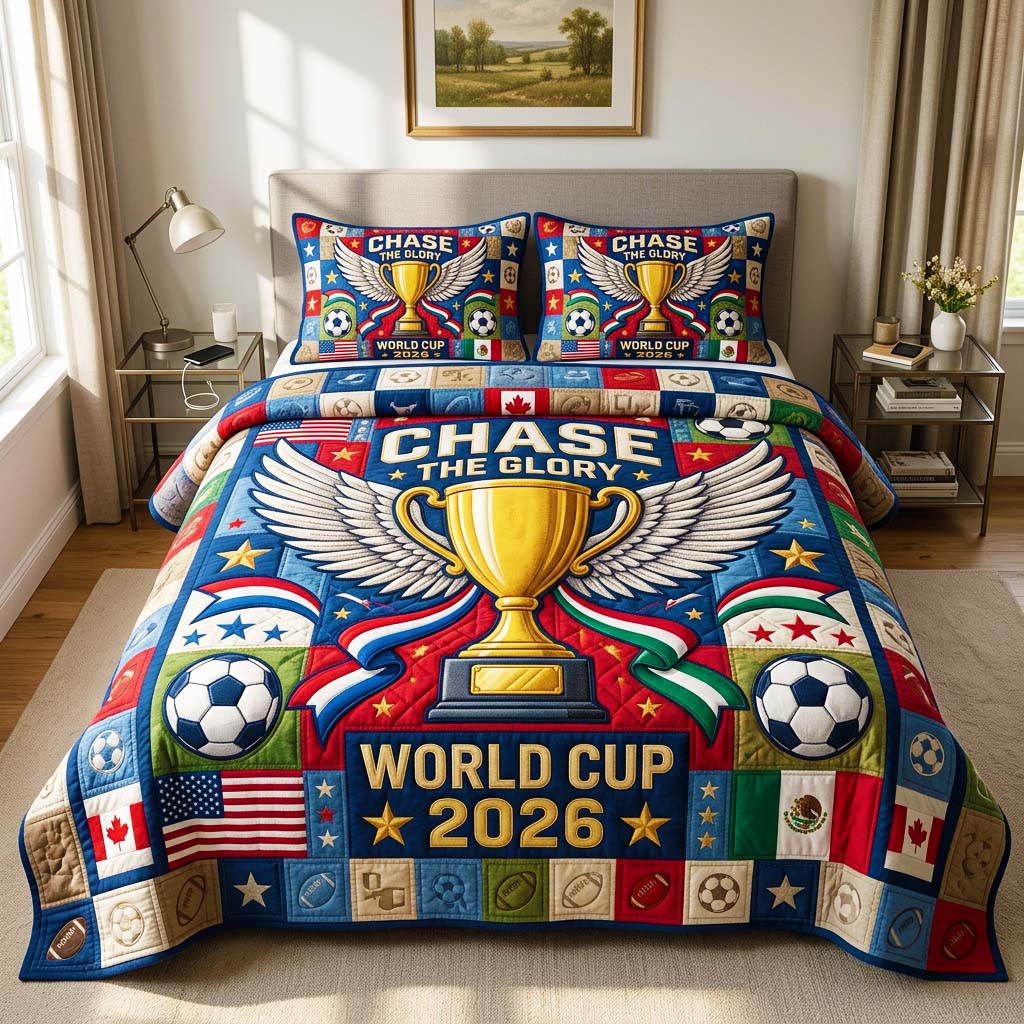 Glory Wings 3-Piece Quilted Bedding Set GFTOQM4585