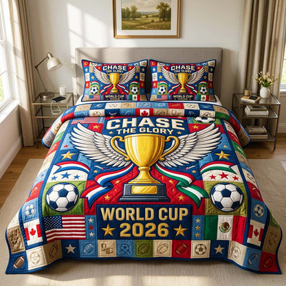 Glory Wings 3-Piece Quilted Bedding Set GFTOQM4585