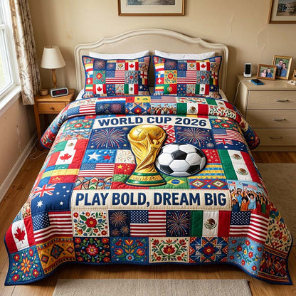 Dream Victory 3-Piece Quilted Bedding Set GFTOQM4587