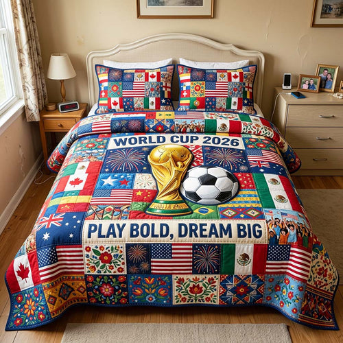 Dream Victory 3-Piece Quilted Bedding Set GFTOQM4587