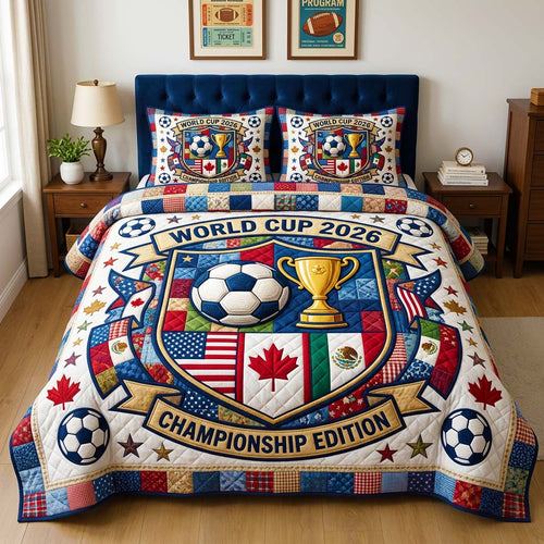 Final Glory 3-Piece Quilted Bedding Set GFTOQM4589