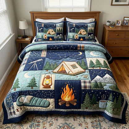 Starry Camp 3-Piece Quilted Bedding Set GFTOQM4611