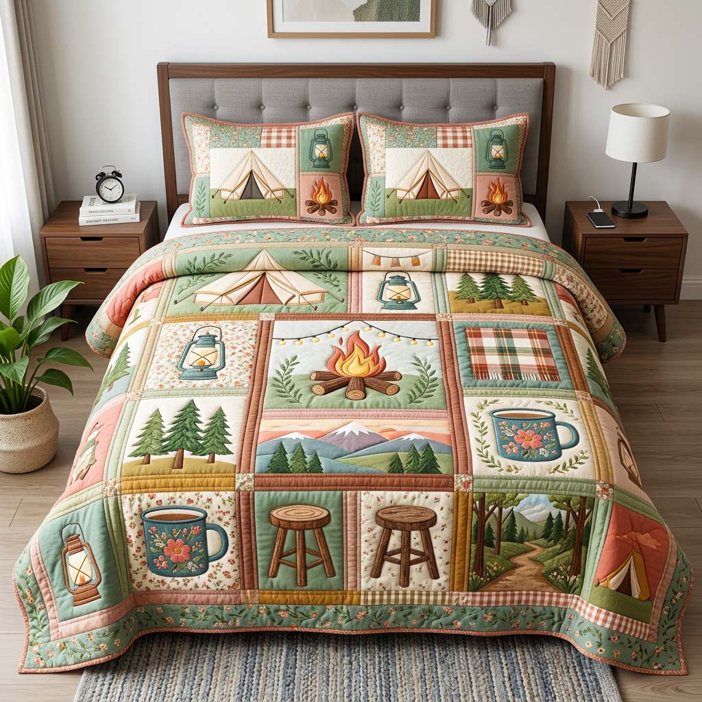 Cozy Camp 3-Piece Quilted Bedding Set GFTOQM4612