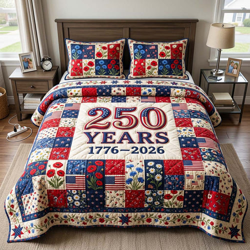 Liberty Patch 3-Piece Quilted Bedding Set GFTOQM4623