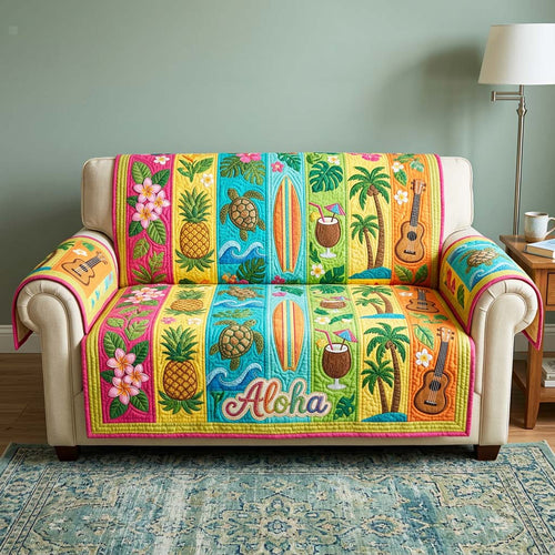 Aloha Vibes Quilted Sofa Cover GFTOQM4640