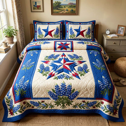 Classic Texas Star 3-Piece Quilted Bedding Set GFTOQM4673