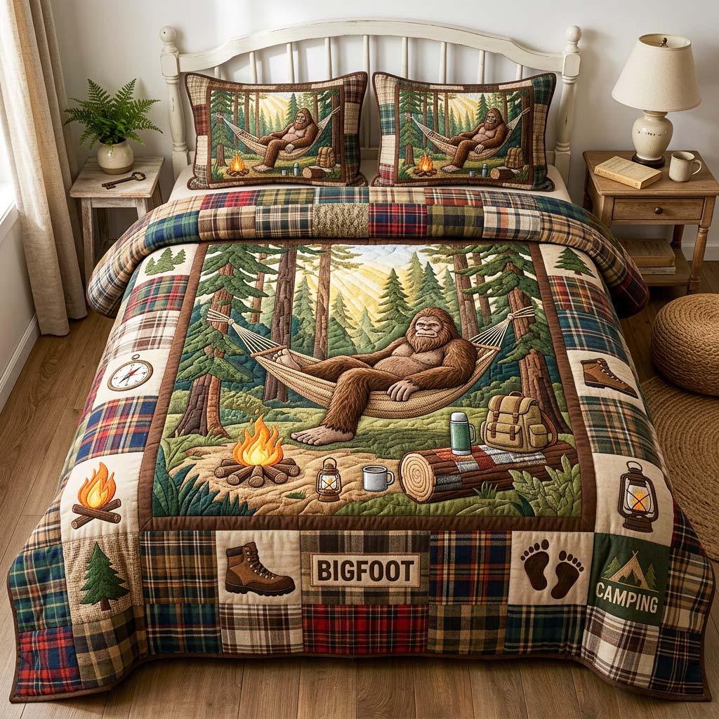 Hammock Bigfoot 3-Piece Quilted Bedding Set GFTOQM4715