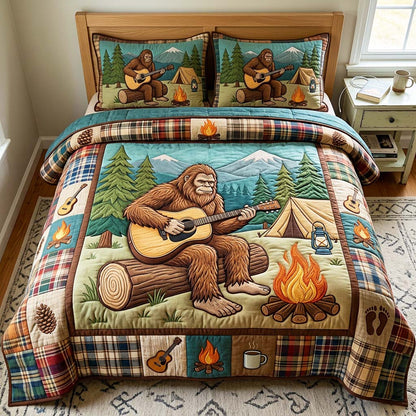 Guitar Bigfoot 3-Piece Quilted Bedding Set GFTOQM4718