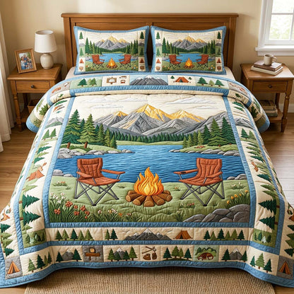 Lake Camp 3-Piece Quilted Bedding Set GFTOQM4721