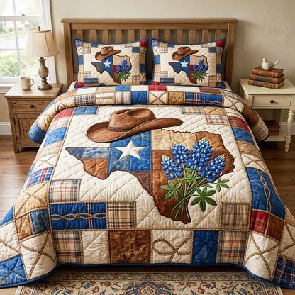 Texas Pride 3-Piece Quilted Bedding Set GFTOQM4732